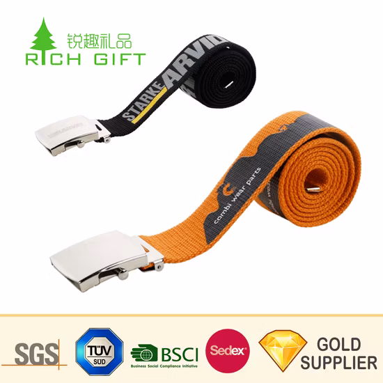 승진을 위한 도매 고품질 관례에 의하여 개인화되는 열전달 인쇄된 버클 벨트 결박